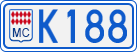 License plate of Monaco, Cars