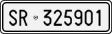License plate of Italy, Cars (1927 year series)