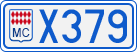License plate of Monaco, Cars
