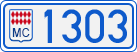 License plate of Monaco, Cars