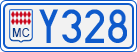 License plate of Monaco, Cars