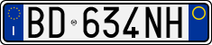 License plate of Italy, Cars (1994 year series)