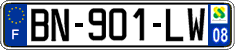 French license plate, SIV (ordinary)