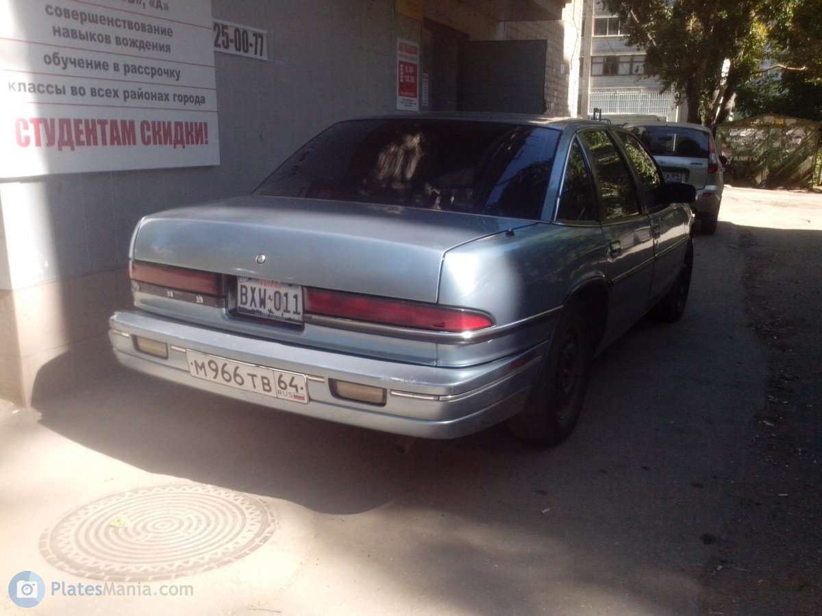м 966 тв 64, Buick Regal 3rd gen Sedan (19; W-body), 1990–1992