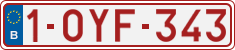 License plate of Belgium, Regular plates (2010)