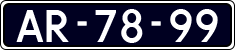License plate of the Netherlands, Imported oldtimers (cars)