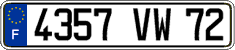 French license plate, FNI
