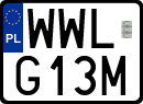 License plates of Poland, Special vehicles and motorcycles