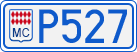 License plate of Monaco, Cars