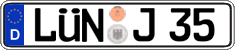 German license plate, Regular plates
