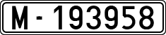 License plates of Spain, 1900 year series