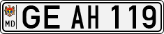 License plate of Moldova, Cars (1992)