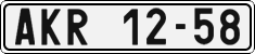 License plate of the Czech Republic, Cars (1960)