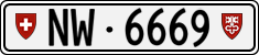 License plate of Switzerland, Cars
