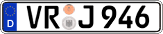 German license plate, Regular plates