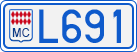 License plate of Monaco, Cars