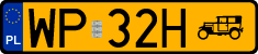 License plates of Poland, Oldtimers