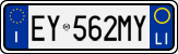 License plate of Italy, Cars (1994 year series)