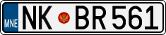 License plate of Montenegro, Cars