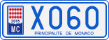 License plate of Monaco, Cars