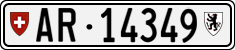 License plate of Switzerland, Cars