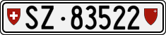 License plate of Switzerland, Cars