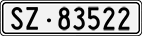 License plate of Switzerland, Cars