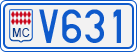 License plate of Monaco, Cars