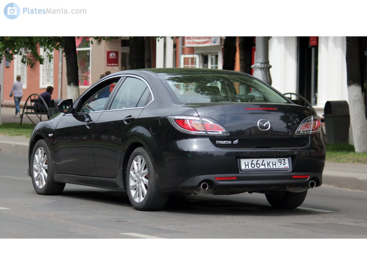 н 664 кн 93, Mazda 6 2nd gen Sedan/Liftback (GH), 2008–2012 (–2016 for CN-market)