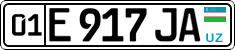 License plate of Uzbekistan, Private owners