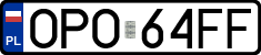 License plates of Poland, Regular car plates