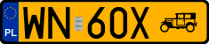 License plates of Poland, Oldtimers