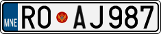 License plate of Montenegro, Cars