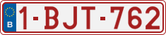 License plate of Belgium, Regular plates (2010)