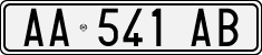 License plate of Italy, Cars (1994 year series)
