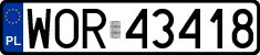 License plates of Poland, Regular car plates