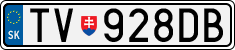 License plate of Slovakia, Cars