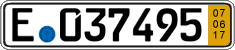 German license plate, Short-term transit plates