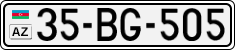 License plate of Azerbaijan, Cars