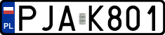 License plates of Poland, Regular car plates
