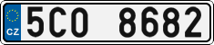 License plate of the Czech Republic, Cars (2001)