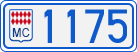 License plate of Monaco, Cars