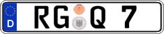 German license plate, Regular plates