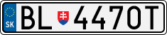 License plate of Slovakia, Cars