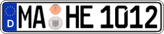 German license plate, Regular plates