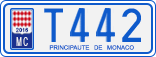 License plate of Monaco, Cars