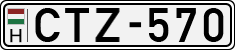 license plates of Hungary, Cars (1990)