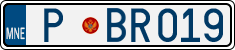 License plate of Montenegro, Police