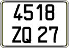 French license plate, FNI