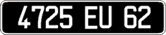 French license plate, FNI